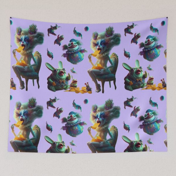 Item preview, Gothic Circus Queen Eating Potato Chips Art designed and sold by LujziWorld.