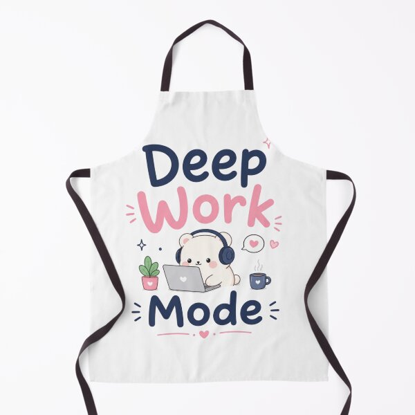Item preview, Deep Work Mode Cute Bear Study Aesthetic Sticker | Kawaii Productivity Laptop Design designed and sold by Sanika arts .