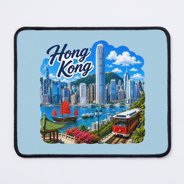 Item preview, Hong Kong, Harbor and Skyline designed and sold by Myra365Art.