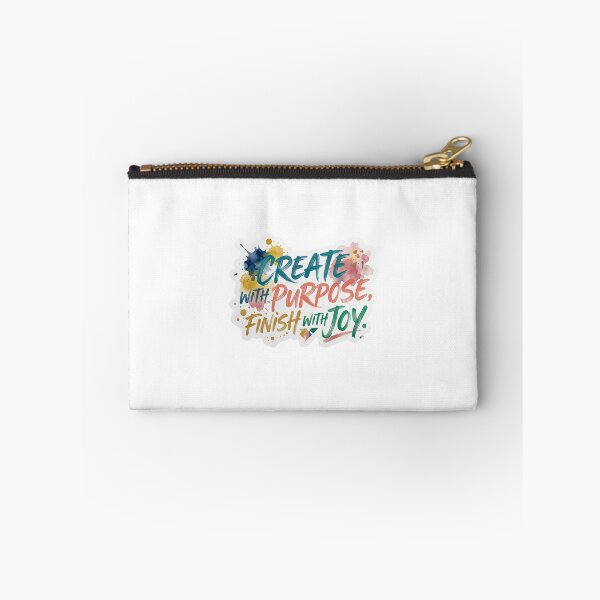 Item preview, Create with Purpose Finish with Joy - Artist Watercolor Quote designed and sold by redblink store.