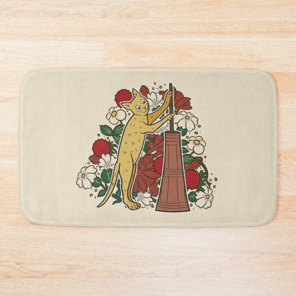 Item preview, Cute Medieval Cat churning butter illustration designed and sold by MariOyama.