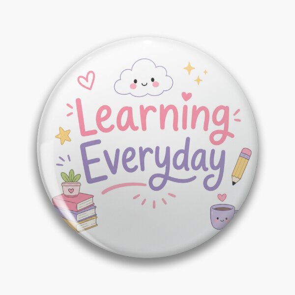 Item preview, Learning Everyday Cute Kawaii Study Quote Design | Pastel Student Aesthetic Sticker designed and sold by Sanika arts .