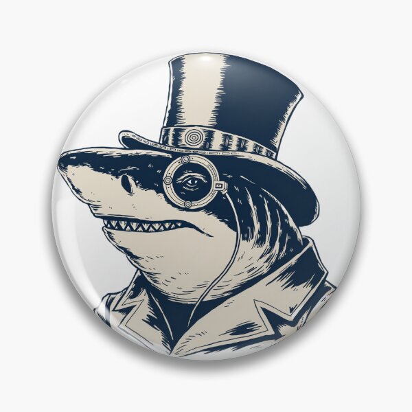 Item preview, Gentleman Shark Top Hat Victorian Animal Portrait T-Shirt designed and sold by charliedelong.