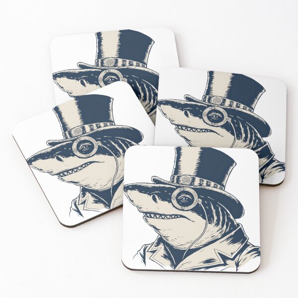 Item preview, Gentleman Shark Top Hat Victorian Animal Portrait T-Shirt designed and sold by charliedelong.