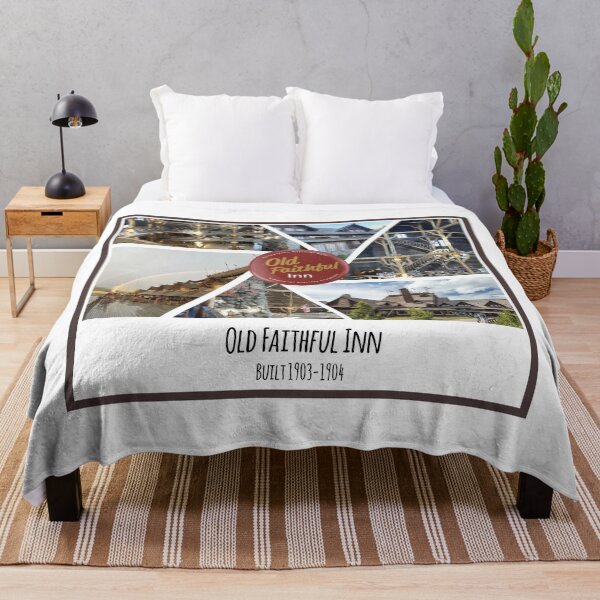 Item preview, Old Faithful Inn at Yellowstone National Park image collage designed and sold by SmyrnaBuffalo.
