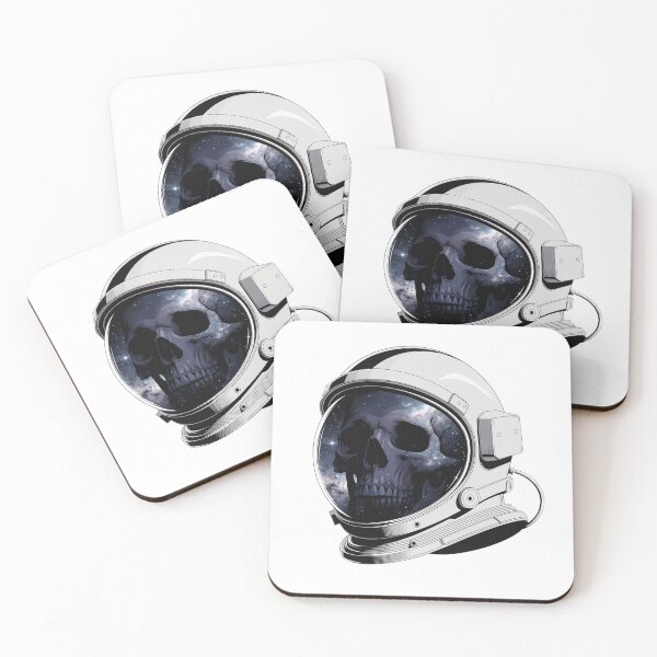 Item preview, Astronaut Skull Visor T-Shirt - Space Gothic Dark Art Design designed and sold by charliedelong.