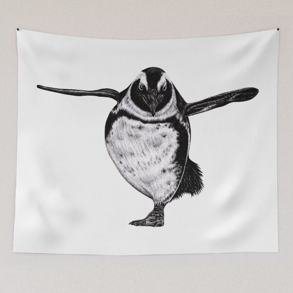 Item preview, African penguin stretching designed and sold by LorenDowding.