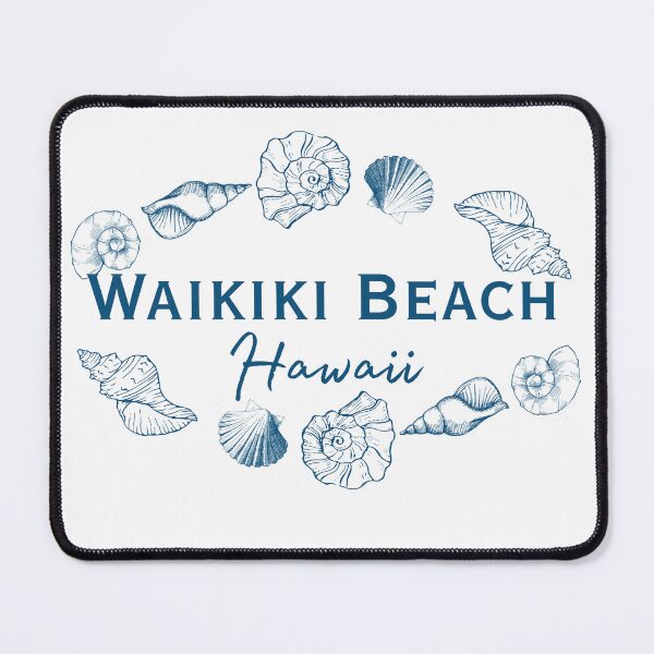 Item preview, Waikiki Beach Hawaii — Seashell Wreath Vintage-Style Art Print designed and sold by DonnaRaine.