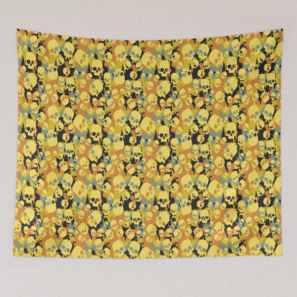 Item preview, YELLOW, ORANGE, BLACK,GRAY, WITH SKULLS MULTI-BRIGHT COLORS URBAN CAMO- MULTI USE designed and sold by V3GFX.