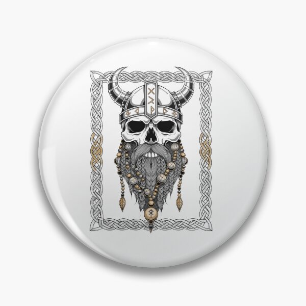 Item preview, Viking Skull Warrior Norse Mythology Dark Art T-Shirt designed and sold by charliedelong.