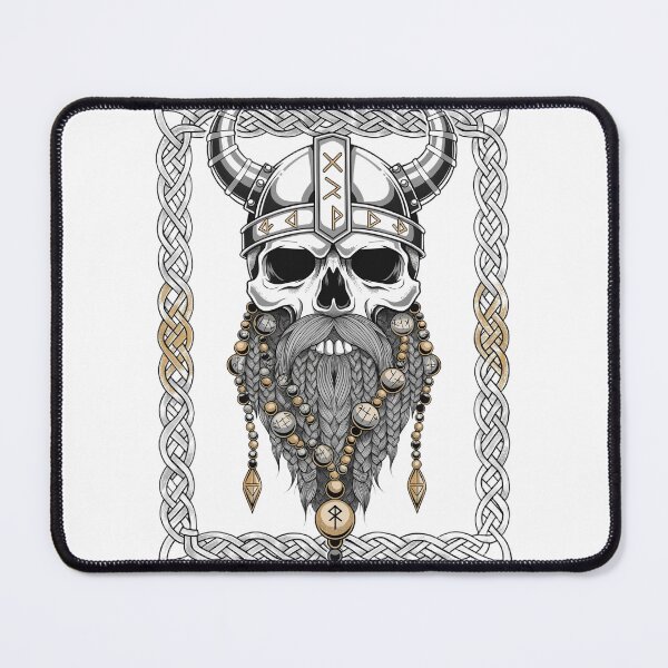Item preview, Viking Skull Warrior Norse Mythology Dark Art T-Shirt designed and sold by charliedelong.