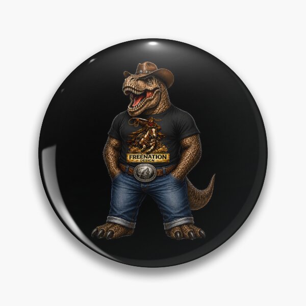 Item preview, Vintage Western Cowboy T-Rex Design designed and sold by FREENATION2026.