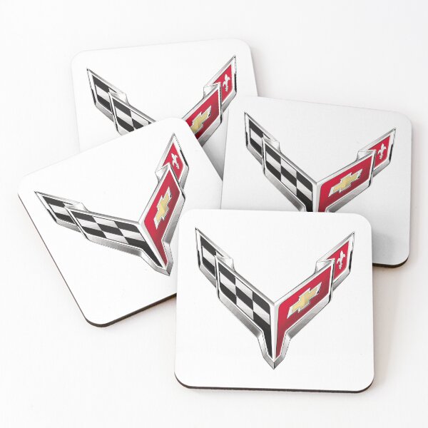 Item preview, Chevrolet Corvette Crossed Flags Emblem Luxury Sports Car Logo designed and sold by urchovugustima.