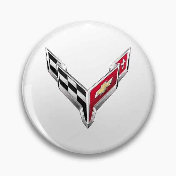 Item preview, Chevrolet Corvette Crossed Flags Emblem Luxury Sports Car Logo designed and sold by urchovugustima.