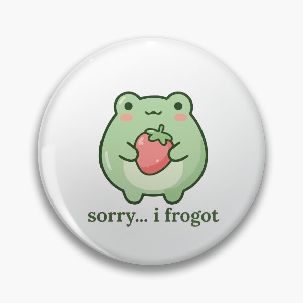 Item preview, Sorry I Frogot Strawberry Frog Sticker | Cute Frog Pun designed and sold by gabbycore.