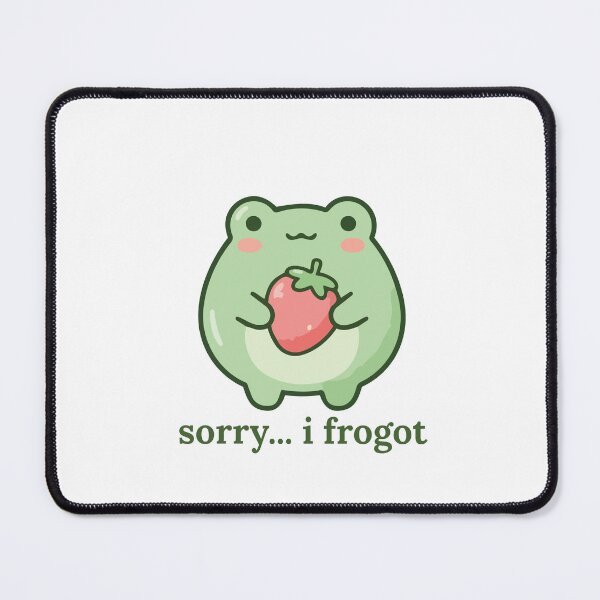 Item preview, Sorry I Frogot Strawberry Frog Sticker | Cute Frog Pun designed and sold by gabbycore.