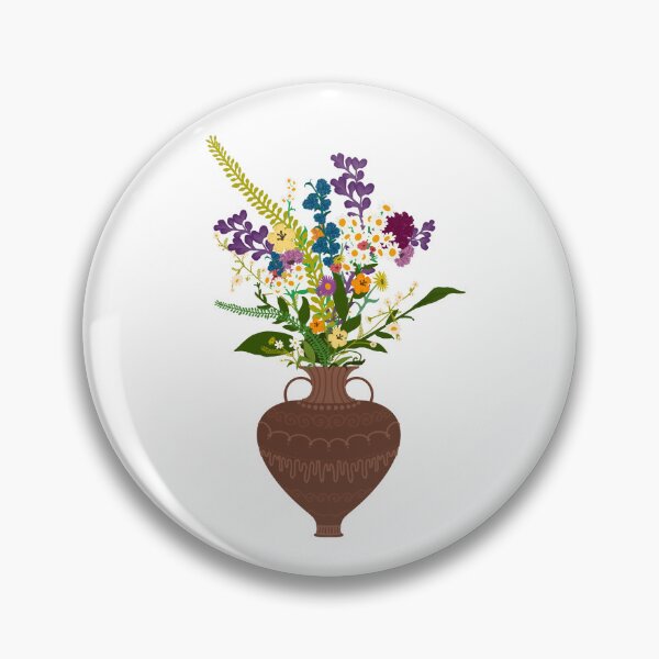 Item preview, Wildflowers in Brown Vase designed and sold by blejsart.