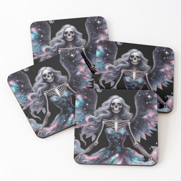 Item preview, Galaxy Angel Skeleton Queen Gothic Cosmic Art designed and sold by LujziWorld.