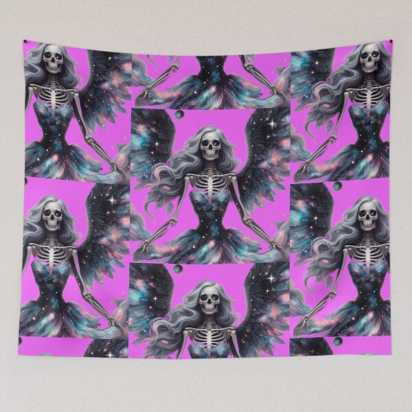 Item preview, Galaxy Angel Skeleton Queen Gothic Cosmic Art designed and sold by LujziWorld.