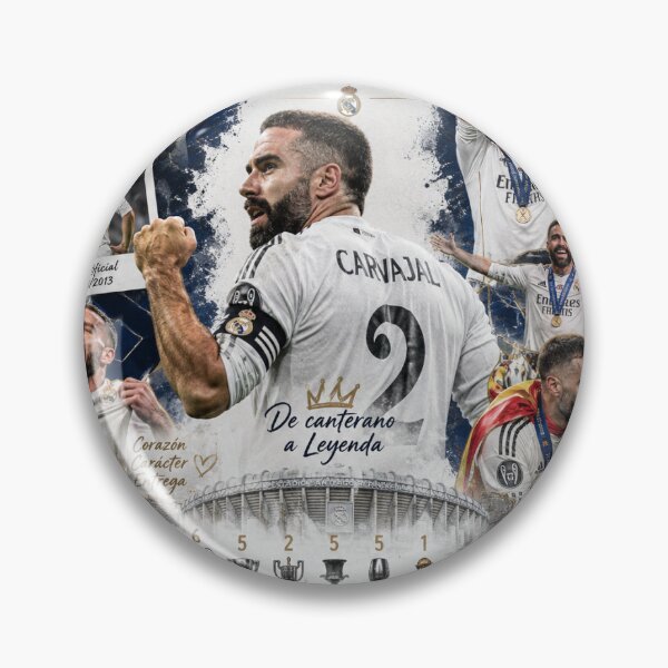 Item preview, Dani Carvajal Real Madrid Legend Sticker | Football Tribute Collage designed and sold by StickerooCoo.