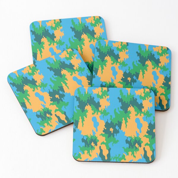 Item preview, BLUE, GREENS, YELLOW MULTI-BRIGHT COLORS URBAN CAMO- MULTI USE designed and sold by V3GFX.