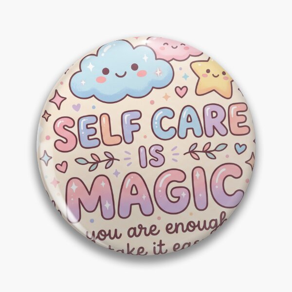 Item preview, Self Care Is Magic You Are Enough - Kawaii Pastel Sticker designed and sold by redblink store.