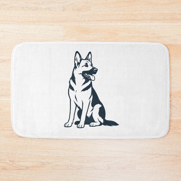 Item preview, Minimalist German Shepherd Dog Illustration | Clean Black and White Shepherd Art | Modern Canine designed and sold by American Spirit.