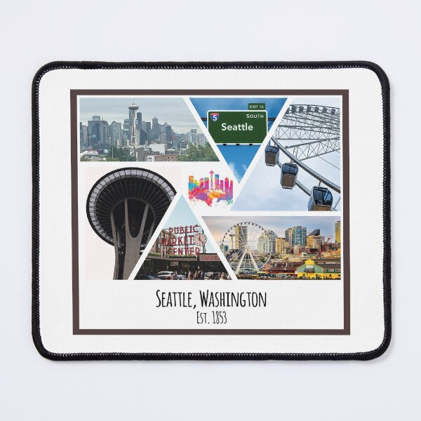 Item preview, Seattle Washington collage of images designed and sold by SmyrnaBuffalo.