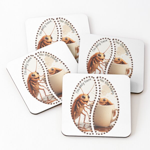 Item preview, I'm Only Here For The Beans Funny Roach Coffee designed and sold by dcohea.
