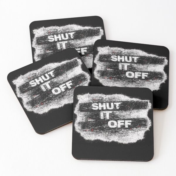 Item preview, SHUT IT OFF – overwhelming psychological typography design designed and sold by VertigoState.
