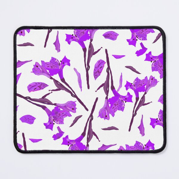 Item preview, Purple and Green Alstroemeria Botanical Flower Hand-Drawn Illustration designed and sold by altastudio.