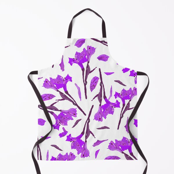 Item preview, Purple and Green Alstroemeria Botanical Flower Hand-Drawn Illustration designed and sold by altastudio.