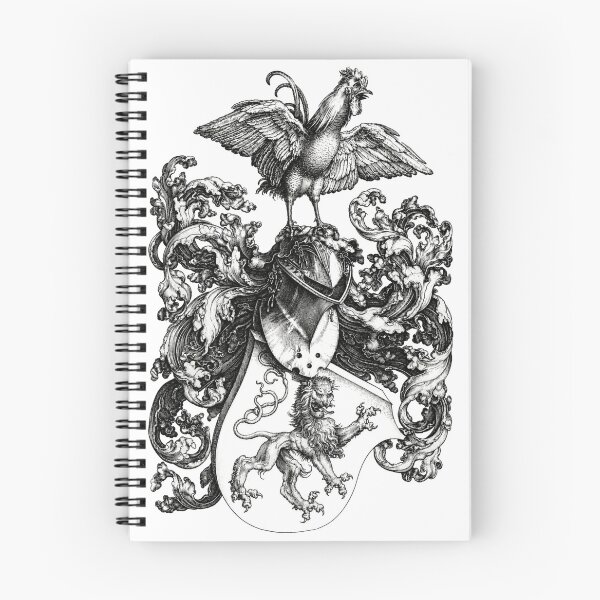 Item preview, Heraldic Gothic Engraving Lion Crest Illustration for Medieval Art Collectors designed and sold by RickE.