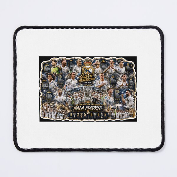 Item preview, Real Madrid Golden Generation Sticker | Legendary Galácticos Tribute Collage designed and sold by StickerooCoo.