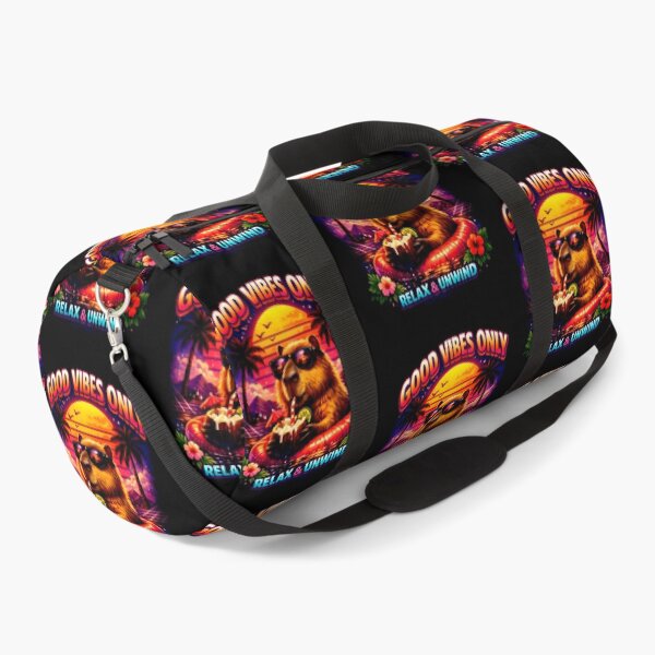 Item preview, Good Vibes Only Retro Summer Beaver – Relax & Unwind Synthwave Sunset designed and sold by Doodle-Bloom.