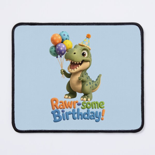 Item preview, Cute T-Rex Birthday Dinosaur - Rawr-some Birthday | Kawaii 3D Happy Birthday Animal Art designed and sold by Moons Studio.