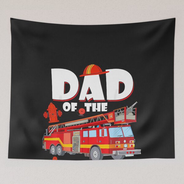 Item preview, Dad of The Birthday Boy Fire Truck Firefighter Daddy designed and sold by CriseldaBruning.