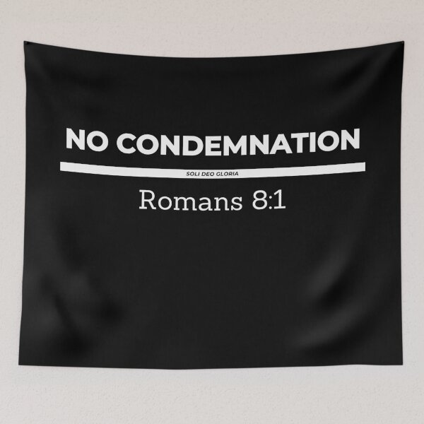 Item preview, No Condemnation Romans 8:1 Bible Verse Christian Design designed and sold by Ken Chung.