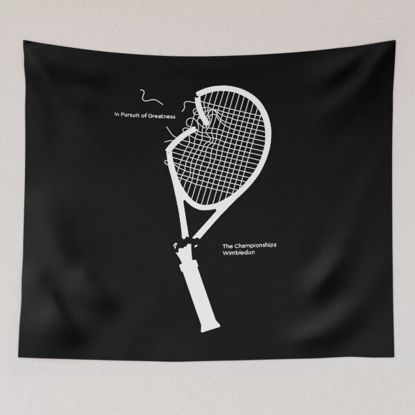 Item preview, The Champion Wimbledon - InPursuit of Greatness - Broken Tennis Racket Vintage (white) designed and sold by ZERO-MIND.