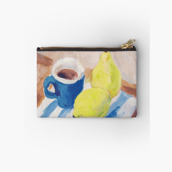 Item preview, Coffee Cup and Pears  | Colorful French Kitchen Still Life Art  designed and sold by CARRAANN.