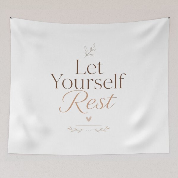 Item preview, Let Yourself Rest | Cozy Self-Care Minimalist Quote designed and sold by Irene Catchmind.