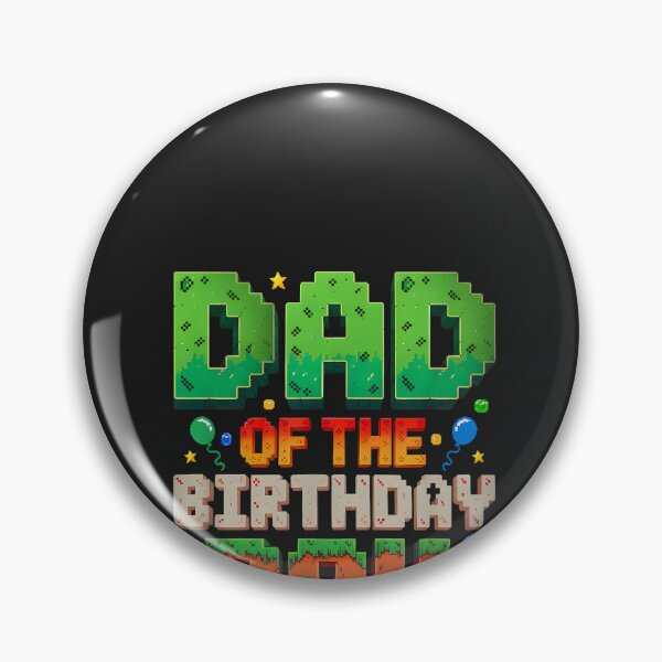 Item preview, Dad of The Birthday Boy Gaming Game Pixel Birthday Party designed and sold by CriseldaBruning.