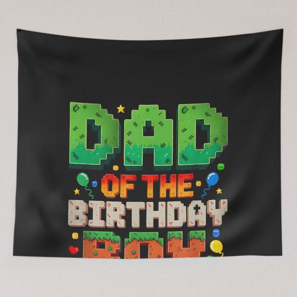 Item preview, Dad of The Birthday Boy Gaming Game Pixel Birthday Party designed and sold by CriseldaBruning.