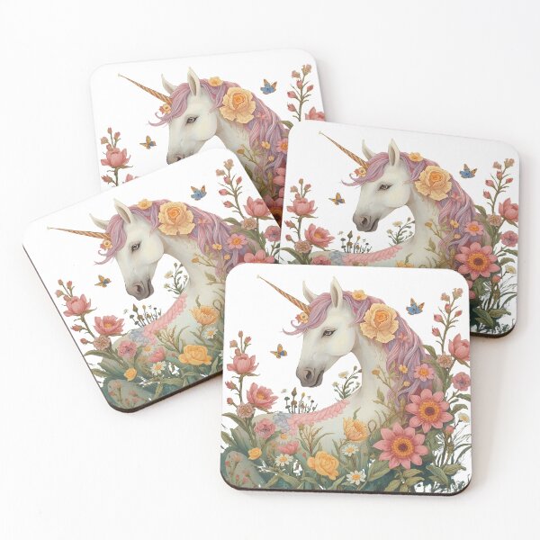Item preview, The Last Unicorn Garden | Vintage Floral Fantasy Unicorn Art designed and sold by Mobile Cases Store.
