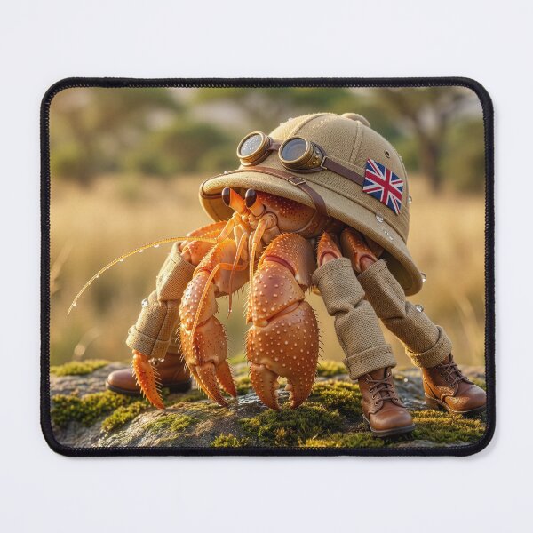 Item preview, British Hermit Crab on Safari designed and sold by Tridentulus.