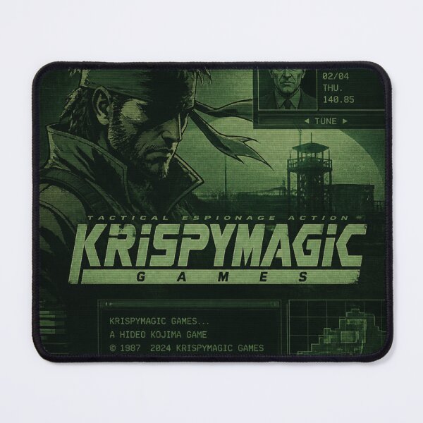 Item preview, Metal Gear Solid inspired KrispyMagicGames logo designed and sold by Krispymagic merch.