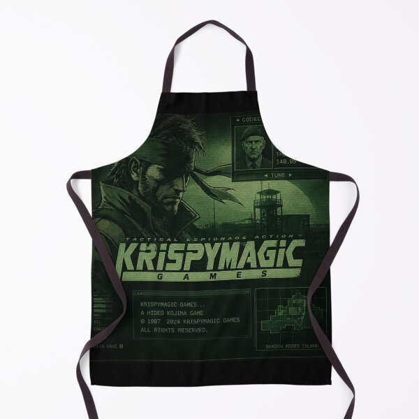 Item preview, Metal Gear Solid inspired KrispyMagicGames logo designed and sold by Krispymagic merch.