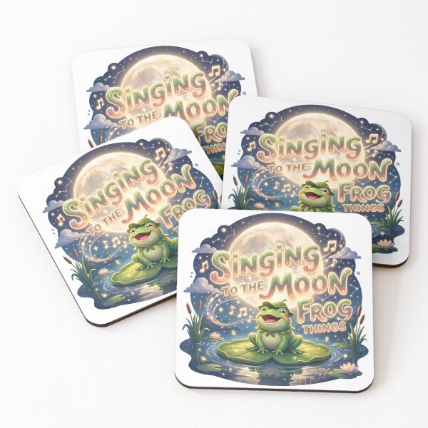 Item preview, Singing To The Moon Cottagecore Frog Night Art designed and sold by pradeepvisuals.