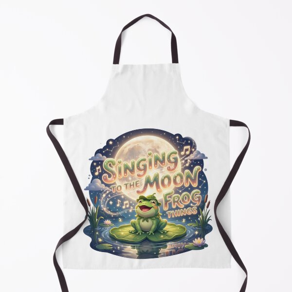 Item preview, Singing To The Moon Cottagecore Frog Night Art designed and sold by pradeepvisuals.