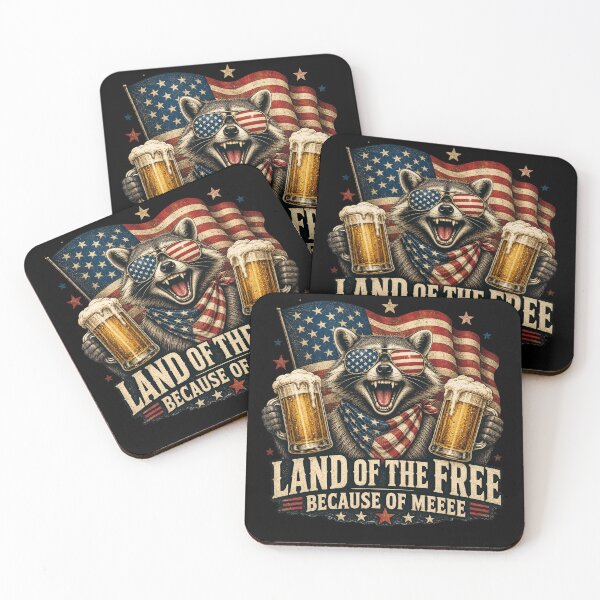 Item preview, Land Of The Free Because Of Meeee Patriotic Raccoon designed and sold by FREENATION2026.